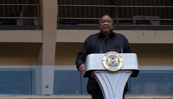 Kenya’s former president Uhuru Kenyatta during the state funeral for Raila Odinga in Nairobi, 17 October 2025.