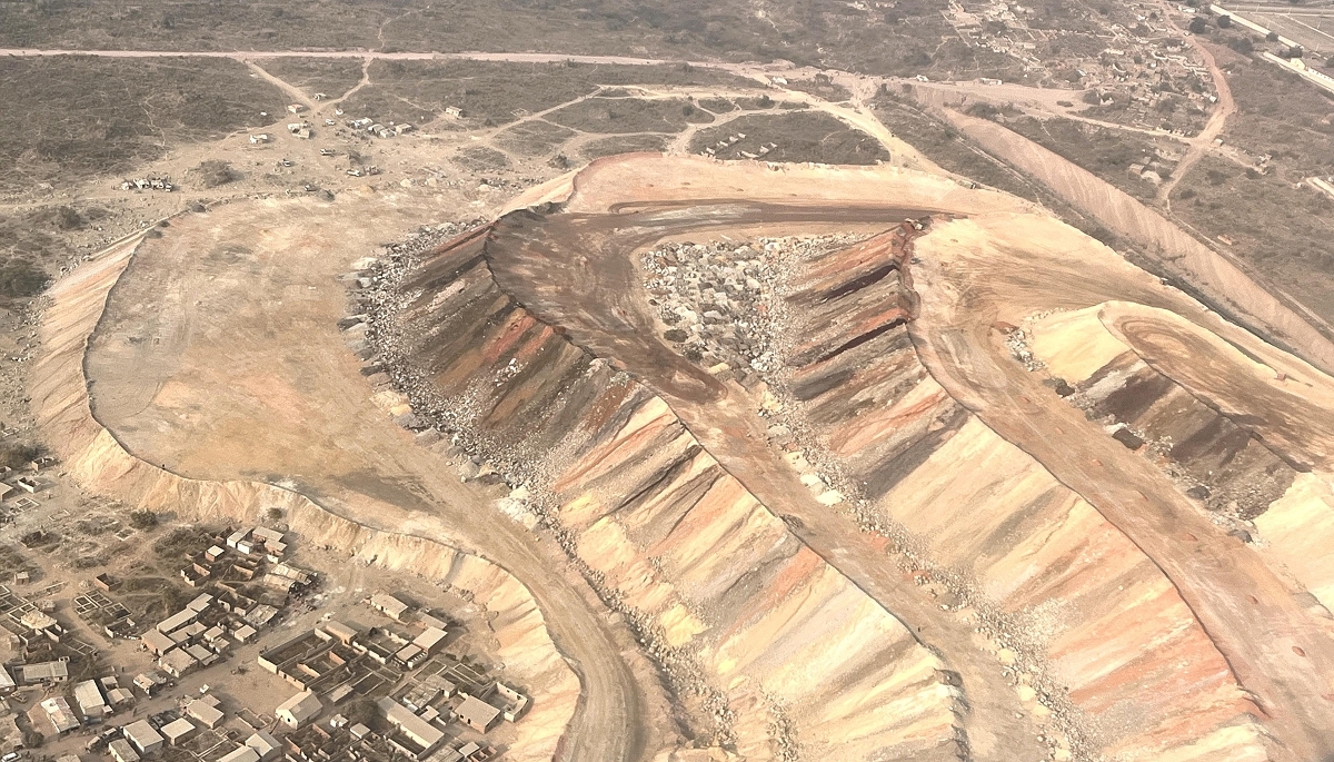 An artisanal cobalt mine in Kolwezi, DRC, in August 2025.
