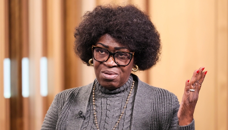 Juliana Amato Lumumba of the Democratic Republic of the Congo, in Moscow, in September 2025.