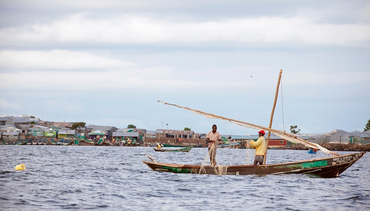 A fishing boat off Remba Island on Lake Victoria, in Kenya.