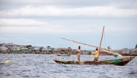 A fishing boat off Remba Island on Lake Victoria, in Kenya.