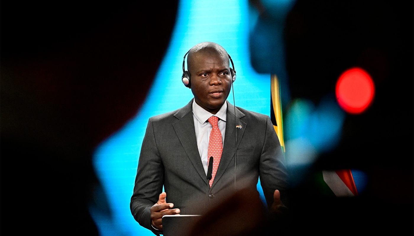South African Foreign Minister Ronald Lamola in Berlin, on 13 April 2026.