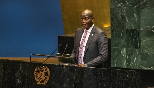 Ronald Lamola at the High-level International Conference for the Peaceful Settlement of the Question of Palestine and the Implementation of the Two-State Solution, in New York, on 29 July 2025.