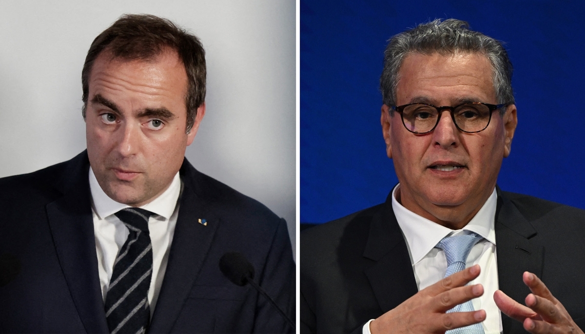 French Prime Minister Sébastien Lecornu and his Moroccan counterpart, Aziz Akhannouch.
