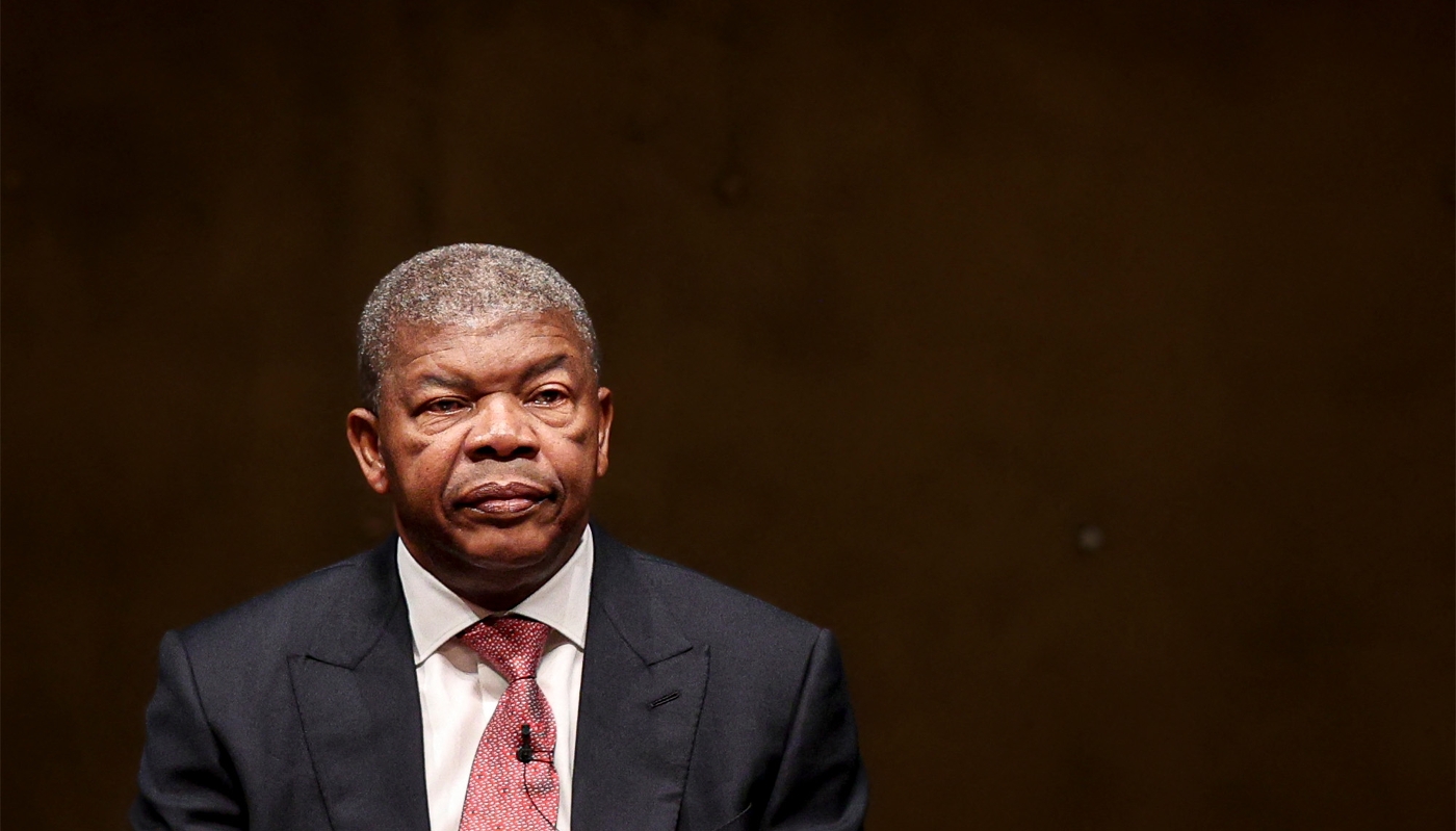 Angolan President João Lourenço in Lisbon on 25 April 2024.