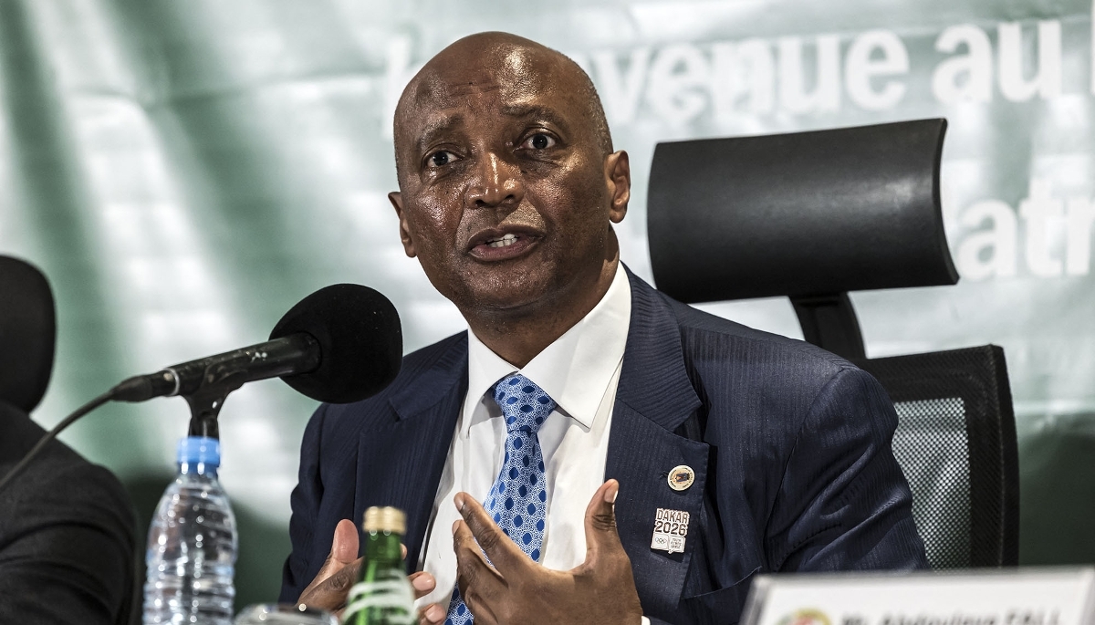Patrice Motsepe, president of the Confederation of African Football, in Dakar, Senegal, on 8 April 2026.