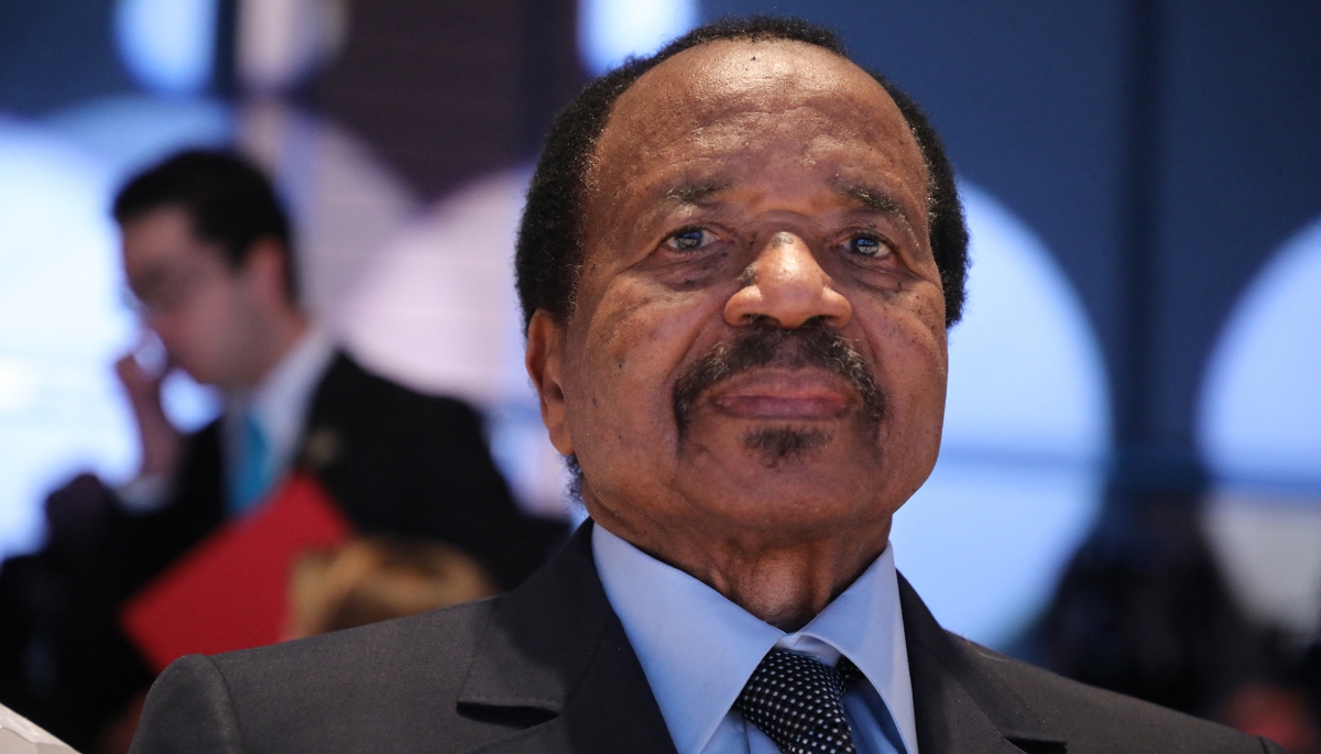Cameroon president Paul Biya in Lyon, France on 9 October 2019.