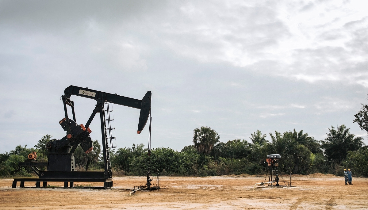 A well operated by French-British oil company Perenco in Muanda, DRC, in 2021.