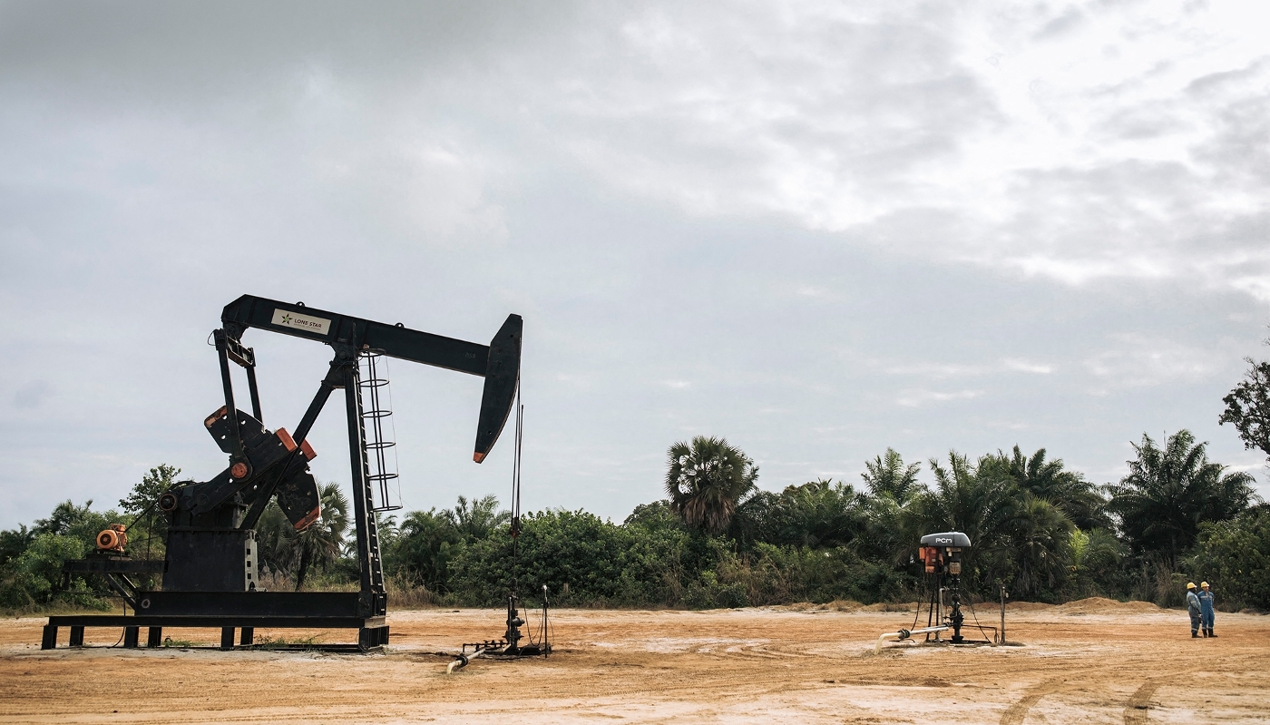 A well operated by French-British oil company Perenco in Muanda, DRC, in 2021.