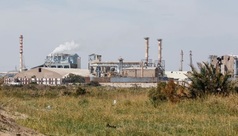 A state-run phosphate processing plant in the southern city of Gabès, Tunisia, on 21 October 2025.