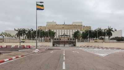 Gabonese presidential palace in Libreville, in September 2023.