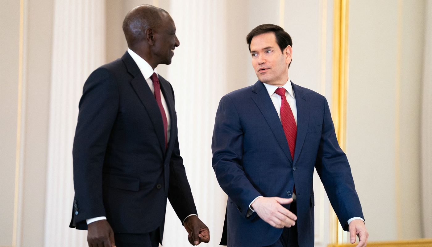 Kenyan President William Ruto and US Secretary of State Marco Rubio in Washington, on 4 December 2025.
