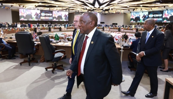 President Cyril Ramaphosa at the G20 Summit in Johannesburg, on 23 November 2025.