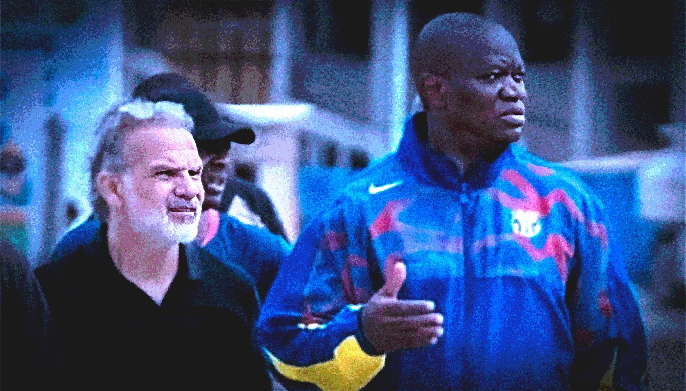 Lebanese businessman Khalil Rihan with Gabon's Head of State, Brice Clotaire Oligui Nguema, in Libreville.