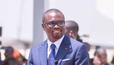President of Benin Romuald Wadagni in Cotonou, on 24 May 2026.