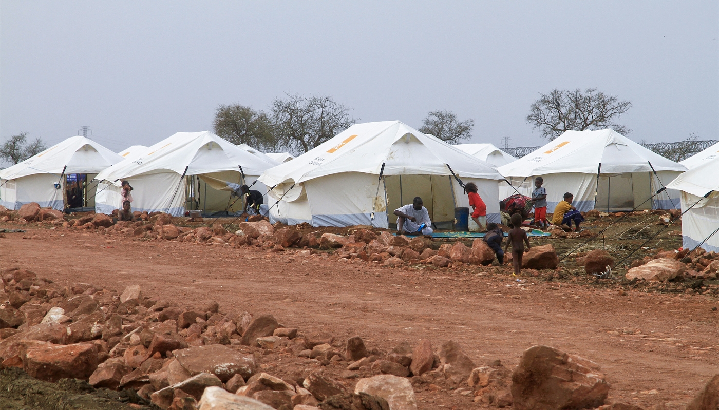 Internally displaced Sudanese from Sennar state, in Gedaref city, in the east of war-torn Sudan on 14 July 2024.