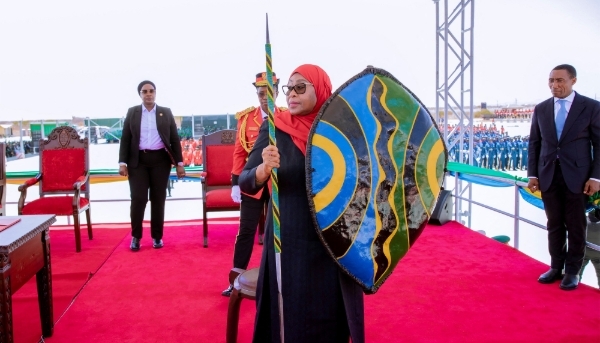 Tanzania's President Samia Suluhu Hassan in Dodoma, 3 November 2025. 