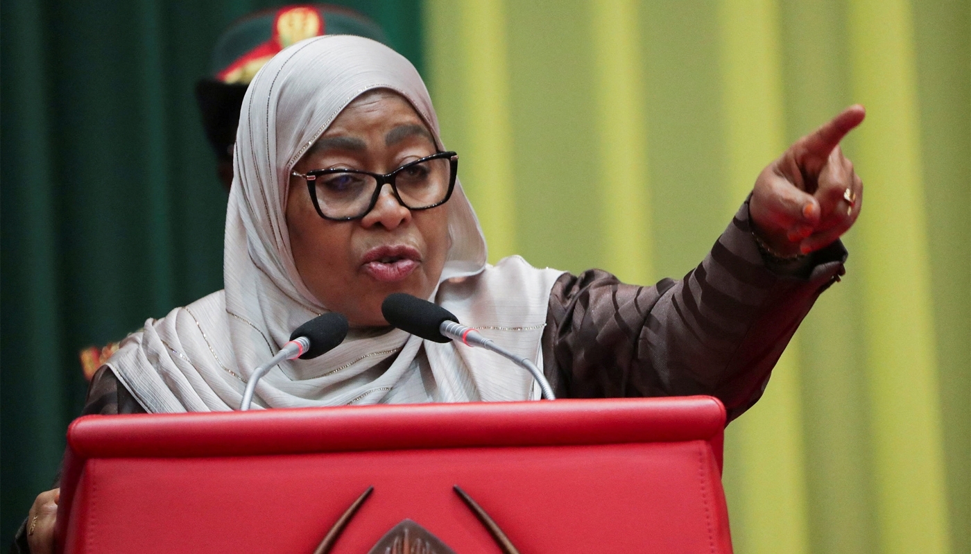 Tanzania's President Samia Suluhu Hassan in Dar es-Salam, on 2 December 2025.