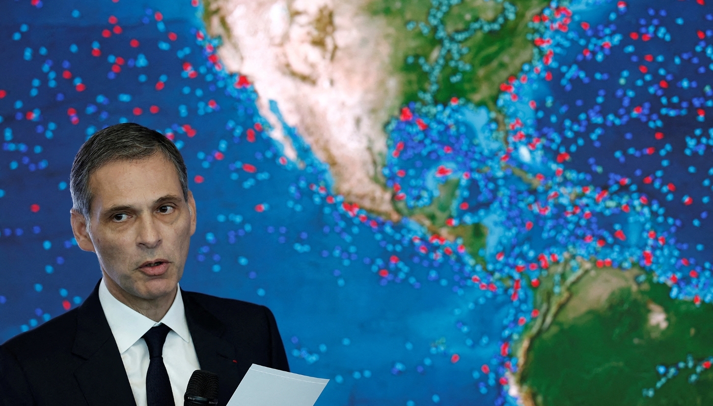 Rodolphe Saadé, CEO of French shipping and logistics company CMA CGM, in Marseille, France, on 12 February 2025.