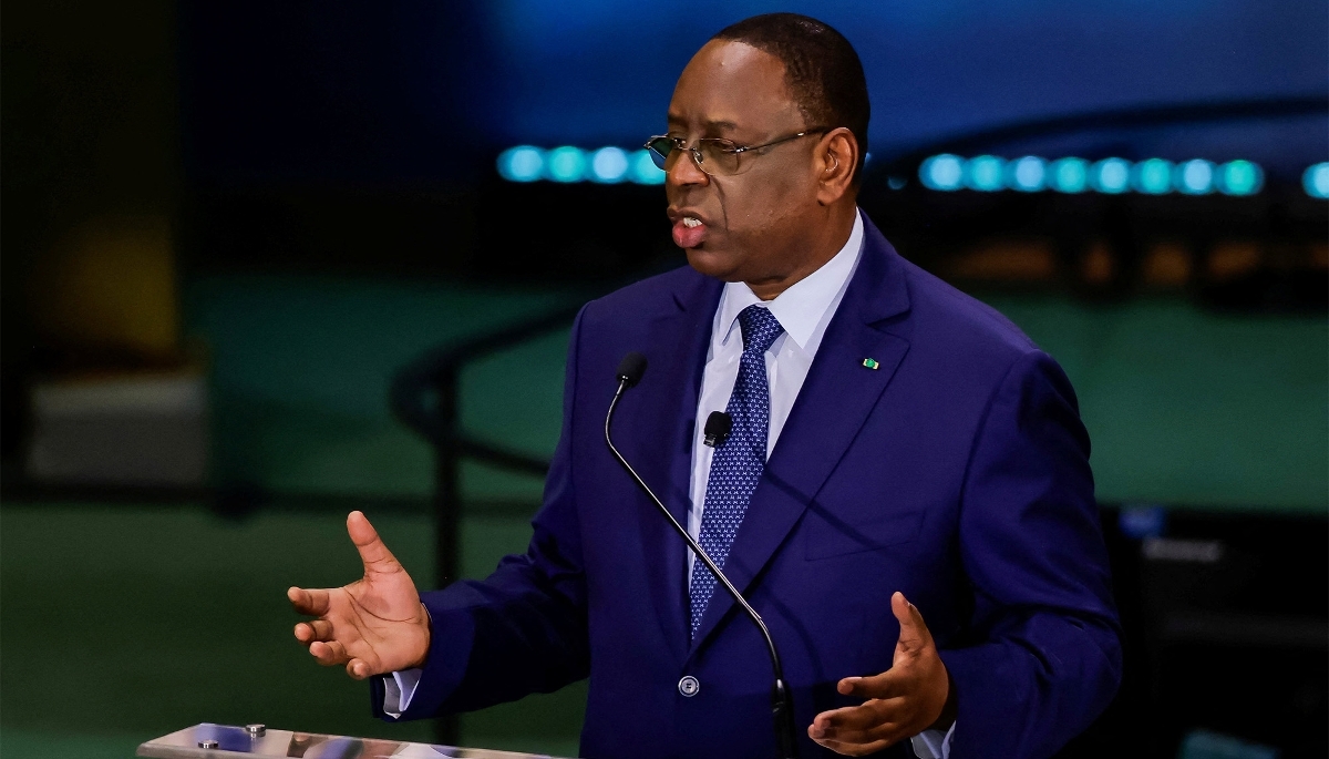Former Senegalese president Macky Sall in New York, on 23 July 2026.