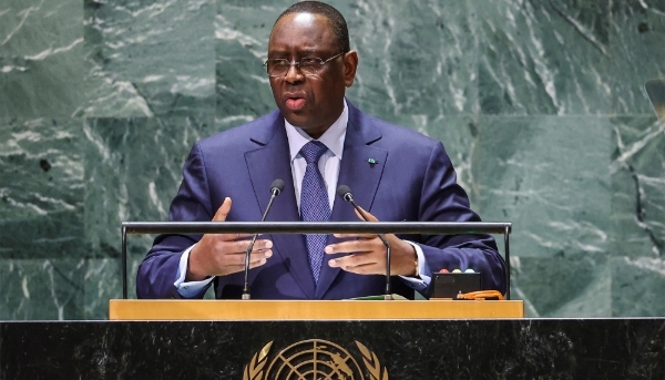 The then Senegalese President Macky Sall in New York, on 19 September 2023.