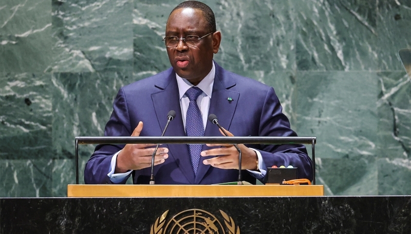 The then Senegalese President Macky Sall in New York, on 19 September 2023.