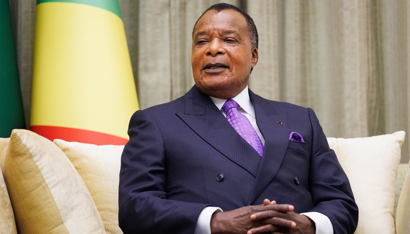 Congolese President Denis Sassou-Nguesso in Brazzaville in August 2025.