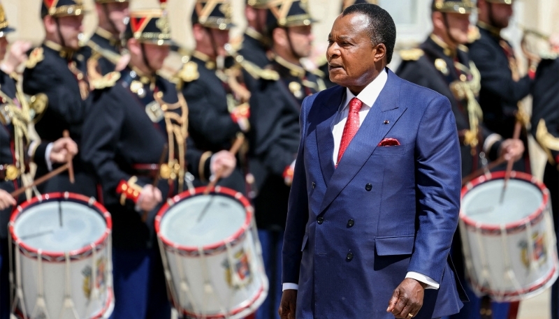 President of Congo Denis Sassou-Nguesso in Paris on 23 May 2025. 