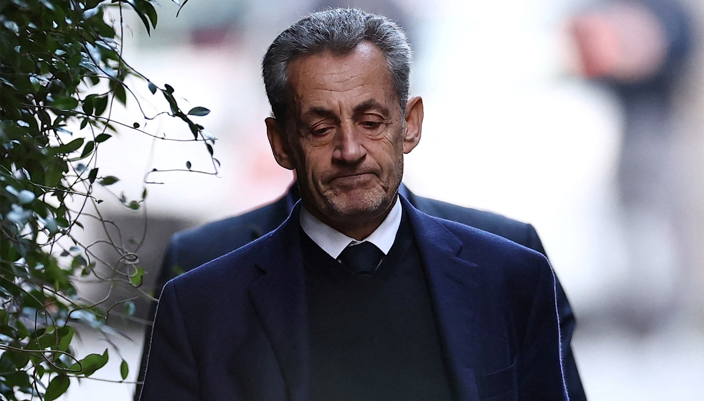Former French President Nicolas Sarkozy in Paris, 21 October 2025.
