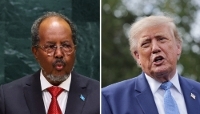 The Somali president, Hassan Sheikh Mohamud, and his US counterpart, Donald Trump.