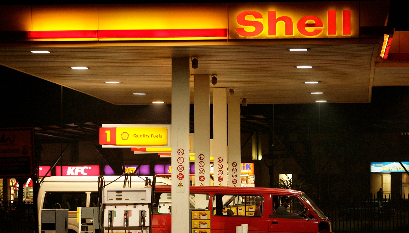 A petrol station in Soweto, South Africa, on 11 March 2009.