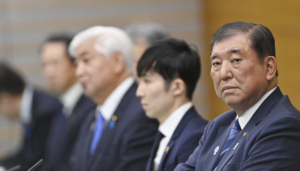 Japanese PM Shigeru Ishiba in Tokyo on 9 April 2025.