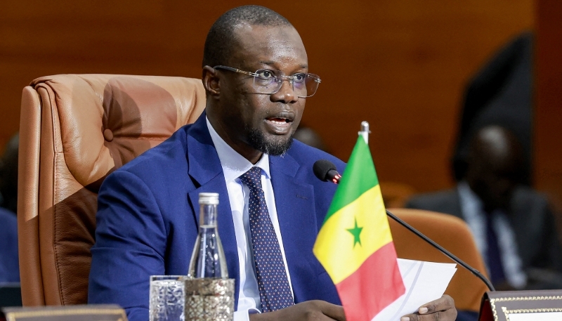 Senegalese Prime Minister Ousmane Sonko in Rabat, on 26 January 2026. 