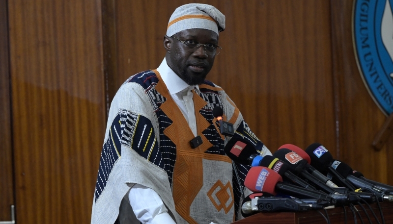 Senegalese Prime Minister Ousmane Sonko in Dakar, on 16 May 2024.
