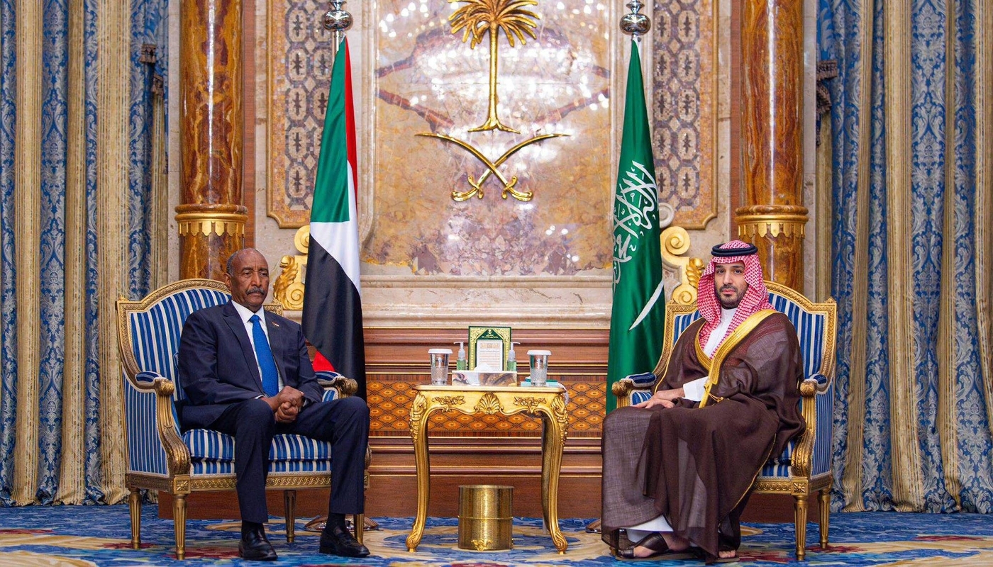 General Abdel Fattah al-Burhan is received by Prince Mohammed bin Salman,  in Jeddah, Saudi Arabia on 20 April 2026.