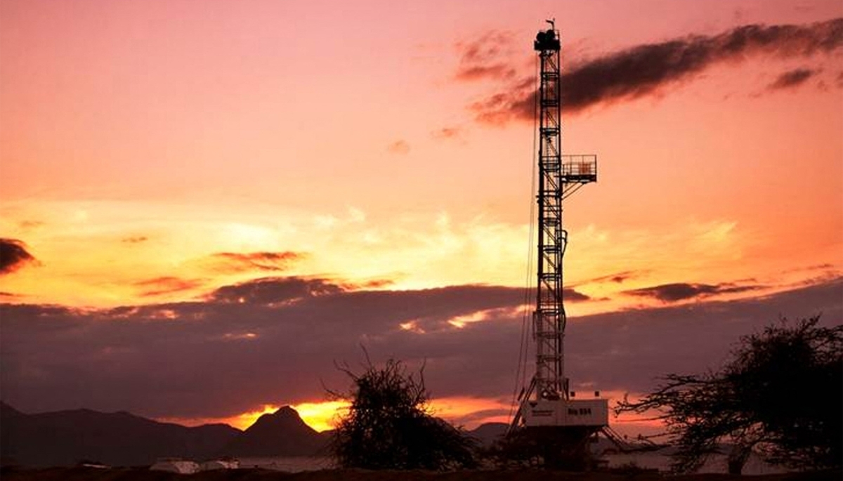 Undated handout image shows a Tullow Oil oil rig on Block 10BB, in Turkana County.