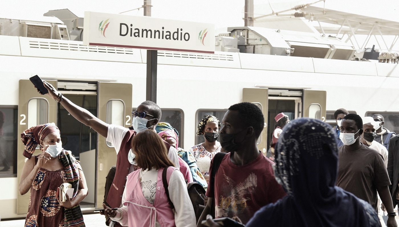 At Diamniadio station, the Senegalese Regional Express Train from Dakar, 11 January 2022.