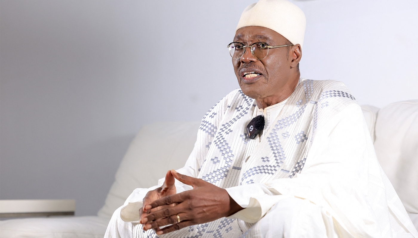 The self-proclaimed winner of the Cameroonian presidential election, Issa Tchiroma Bakary in Yaoundé, 25 August 2025.