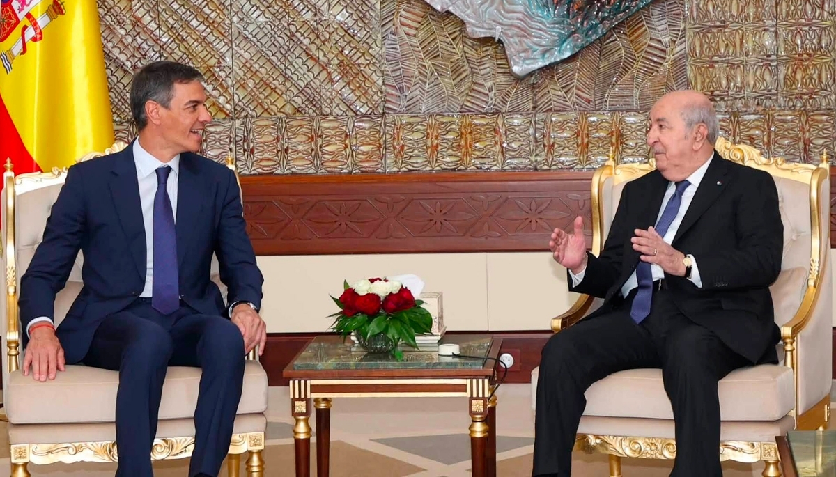 Spanish PM Pedro Sánchez with Algerian President Abdelmadjid Tebboune, in Algiers, on 20 July 2026.
