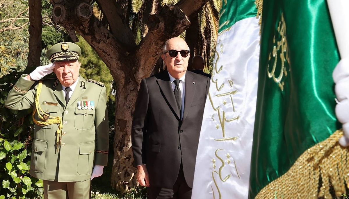  Chief of General Staff Said Chengriha and Algerian President Abdelmadjid Tebboune in Algiers, 1 November 2025.