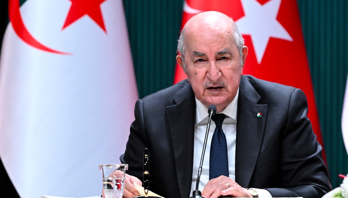 Algerian President Abdelmadjid Tebboune in Ankara, Turkey, on 7 May 2026.