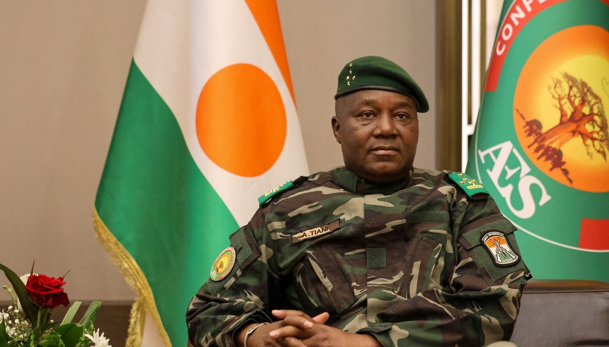 The head of the Nigerien junta, Abdourahamane Tchiani, in Niamey, 2 June 2026. 