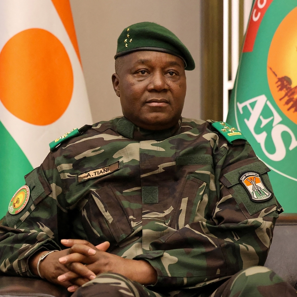 The head of the Nigerien junta, Abdourahamane Tchiani, in Niamey, 2 June 2026.