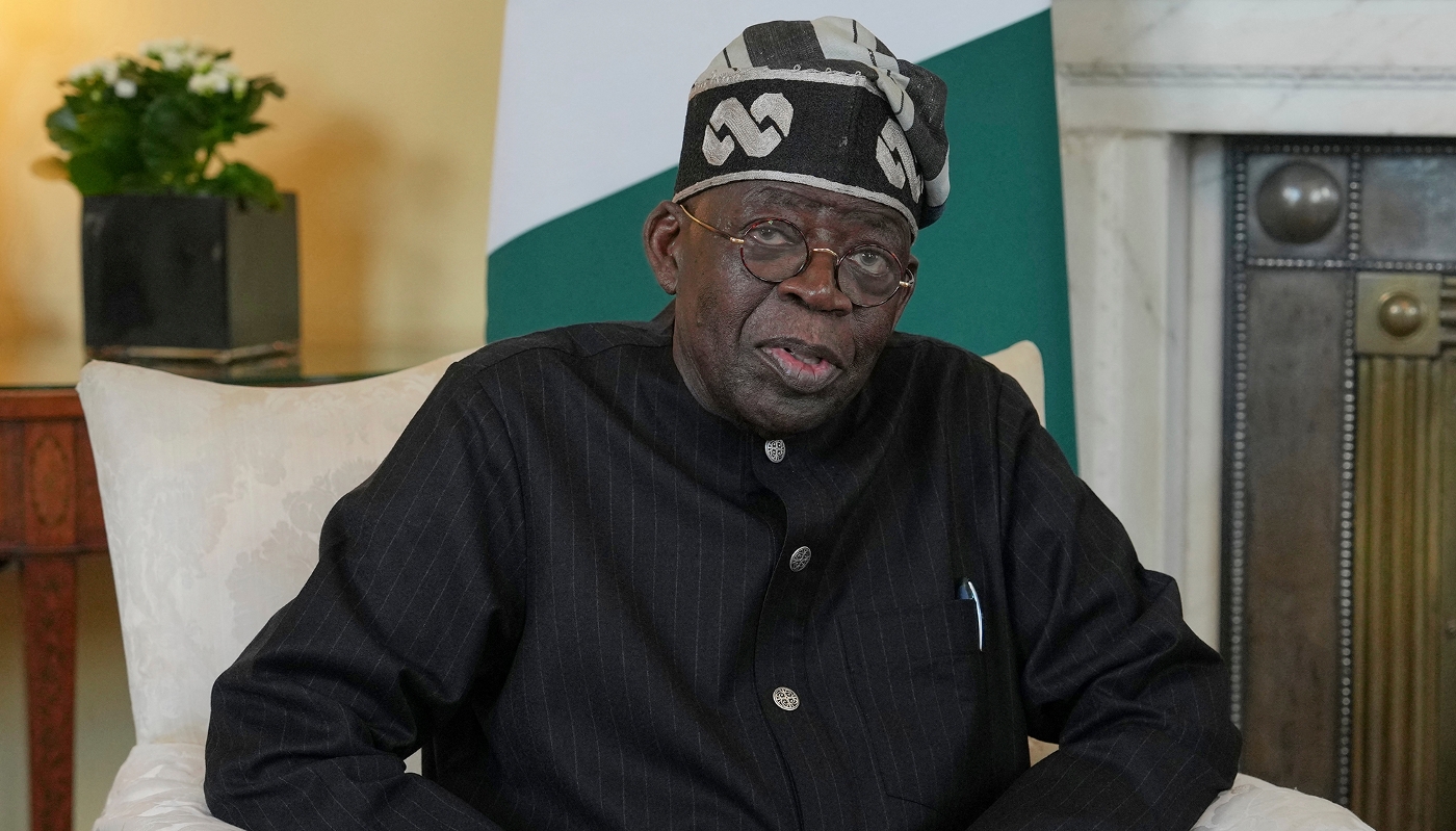 President of Nigeria Bola Ahmed Tinubu in London on 19 March 2026.