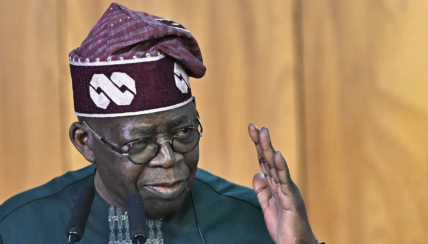 Nigerian President Bola Ahmed Tinubu in Brasilia, Brazil, on 25 August 2025.