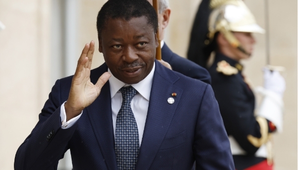 Togo President Faure Gnassingbé arrives at the Élysée Palace in Paris, on 14 May 2024.