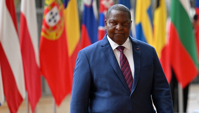 President of the Central African Republic Faustin-Archange Touadéra in Brussels on 4 June 2025. 