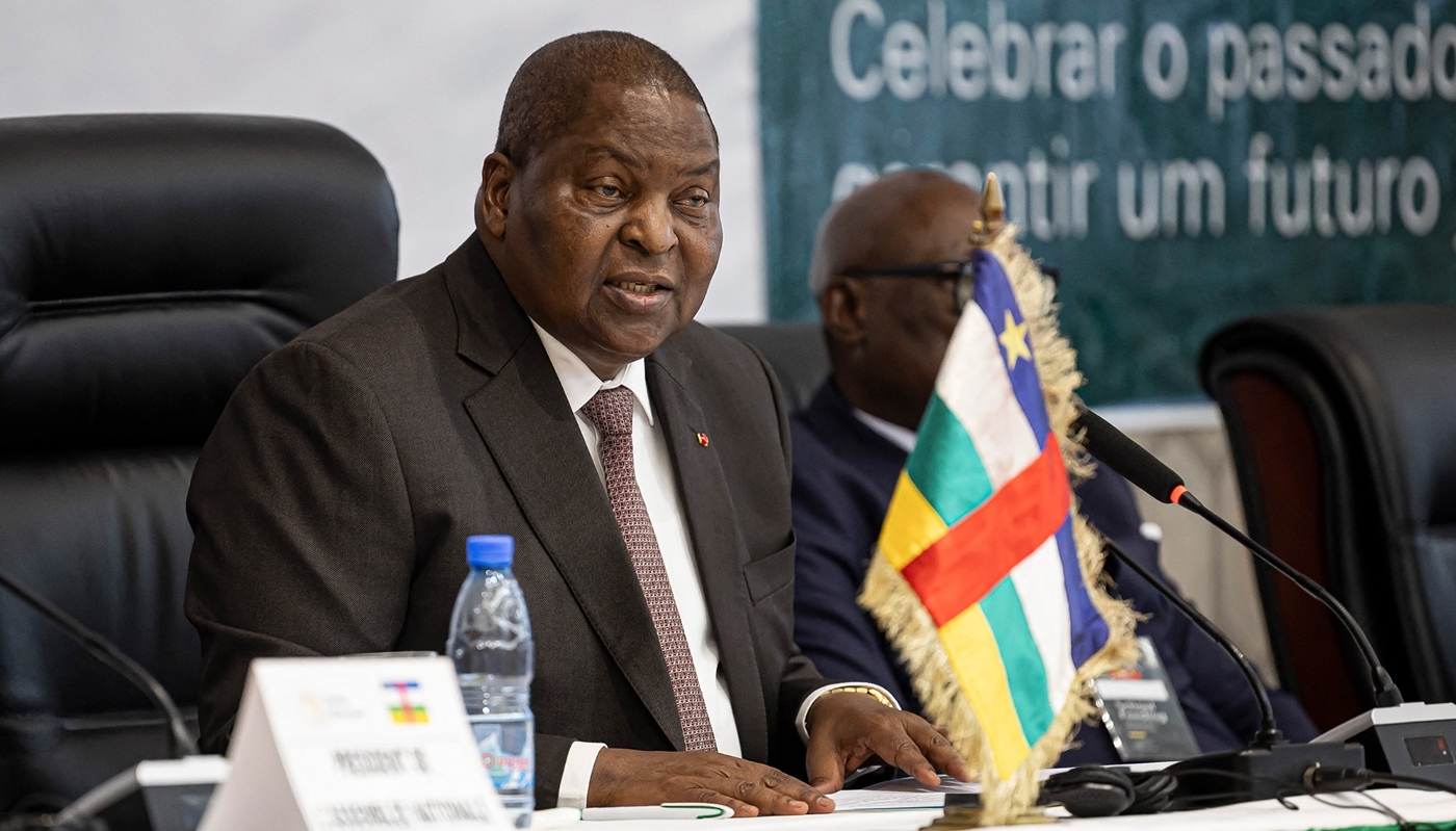 Central African President Faustin-Archange Touadéra in Bangui, on 1 March 2025.