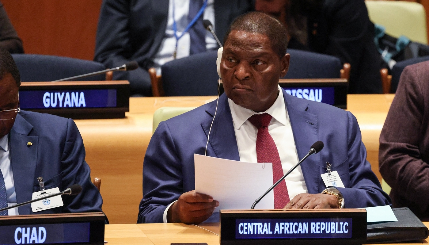 The Central African Republic president, Faustin-Archange Touadéra, at the UN headquarters in New York, on 24 September 2025.
