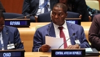 The President of the Central African Republic, Faustin-Archange Touadéra, at the UN headquarters in New York on 24 September 2025. 